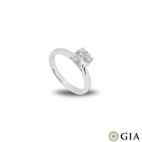 Platinum Round Brilliant Cut Diamond Ring 1.30ct G/SI1 XXX Platinum Round Brilliant Cut Diamond Ring 1.30ct G/SI1 XXX